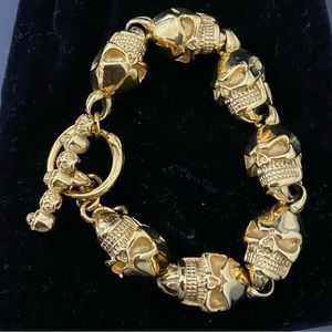 Gold Skull Bracelet